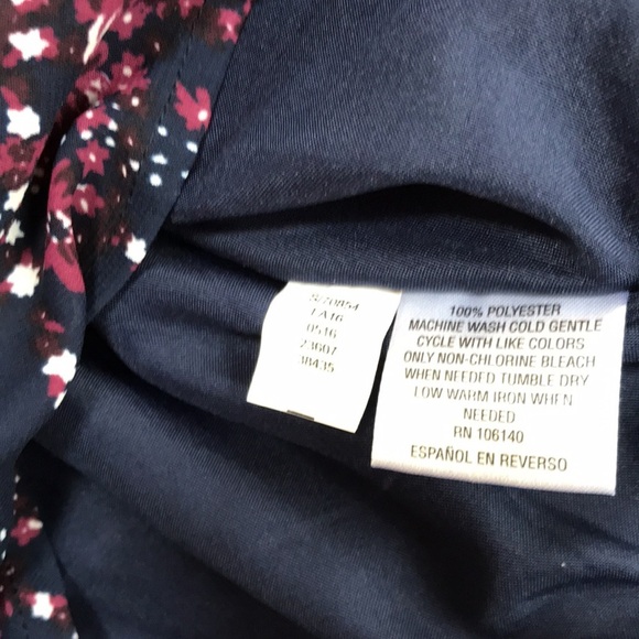 New! Maison Jules medium navy combo  fit and flare dress. - Picture 7 of 7